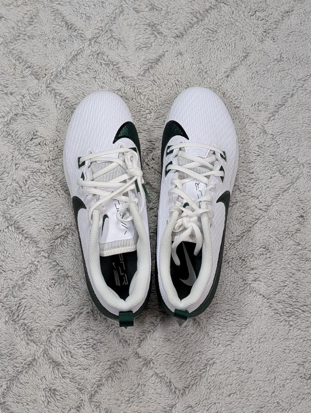 Nike Vapor Edge Speed 360 2 White Green Fir Football Cleats Mens 9 FQ4045-101 - Picture 5 of 7